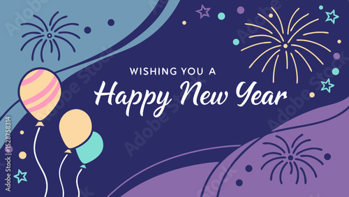 New Year Day Celebration Illustration