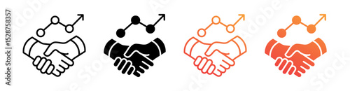 Partnership Multiple Style Icon Set Collection 