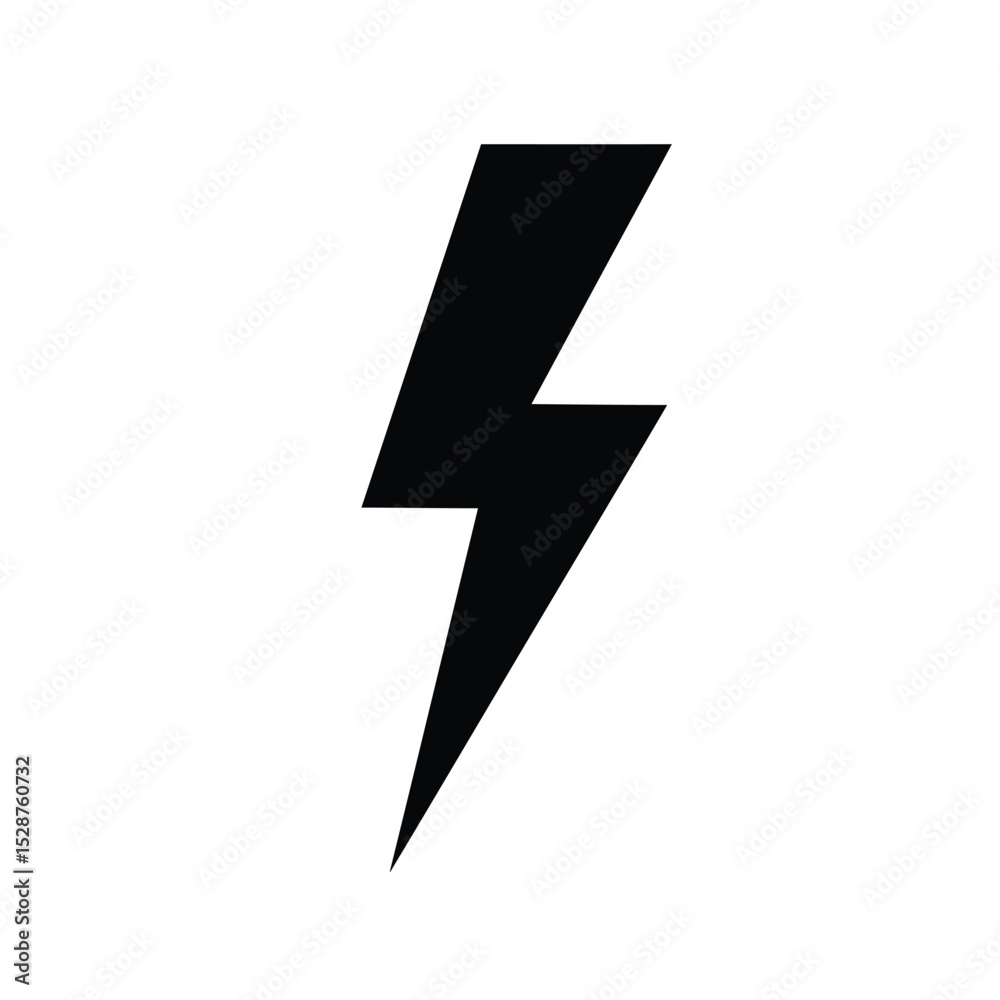 Black lightning bolt icon power energy symbol Black lightning bolt icon power energy symbol