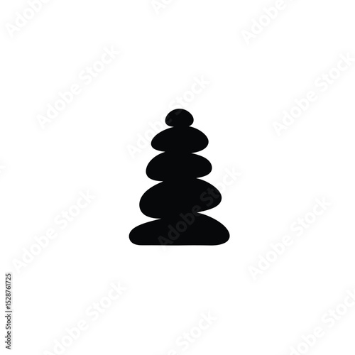 Stacked stones zen spa wellness balance symbol
