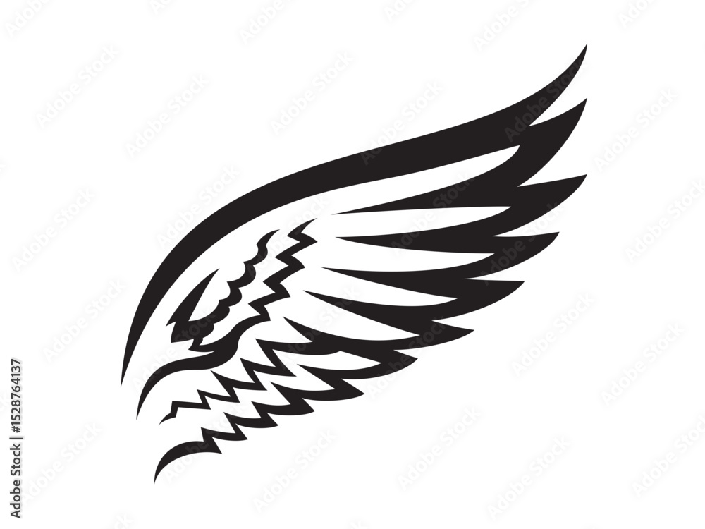 Fototapeta premium Majestic Wings Symbolism Design Art Vector Icon and Graphic Illustration