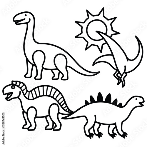 Stegosaurus Dinosaur Illustration Design