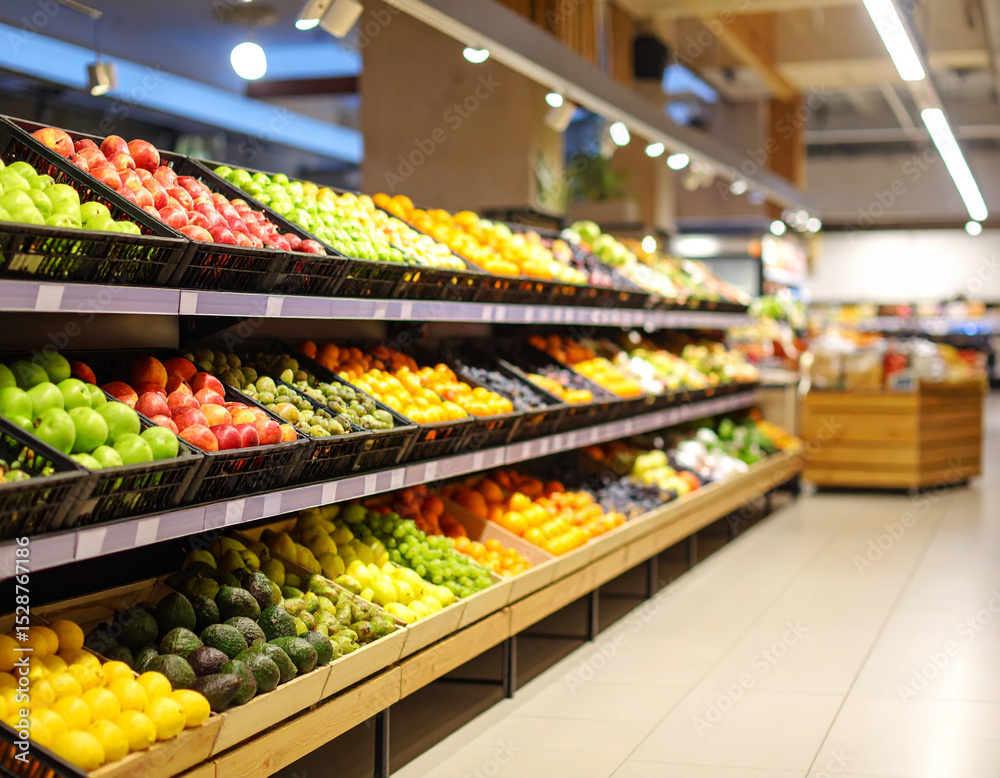 custom made wallpaper toronto digitalSupermarket Fruit Display with Vibrant Colors and Fresh Produce