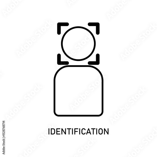 Icon a identification, isolated against a clean background.