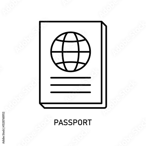 Icon a passport, isolated against a clean background.