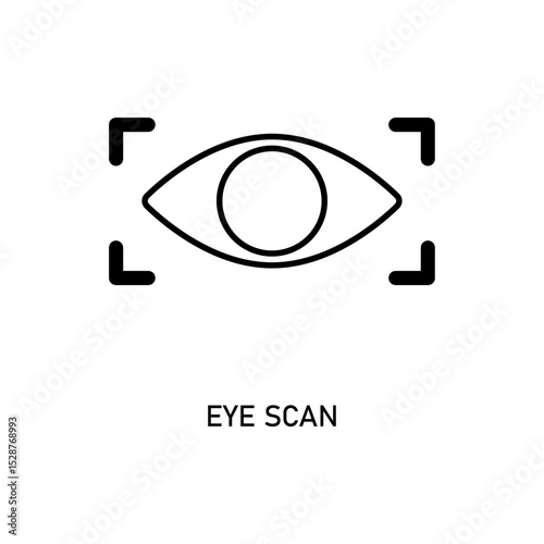 Icon a eye scan, isolated against a clean background.