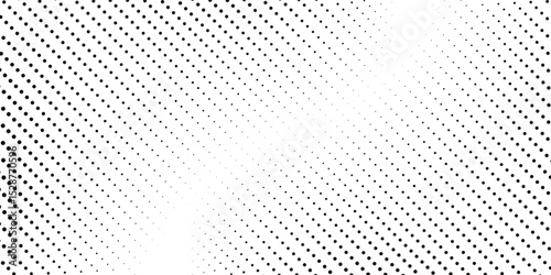 Grunge halftone gradient background. Faded grit noise texture. White and black sand wallpaper. Retro pixelated backdrop. Anime or manga style comic overlay. modern dot