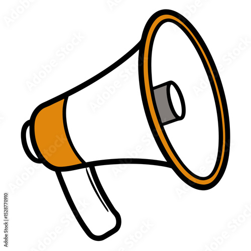 megaphone on white background