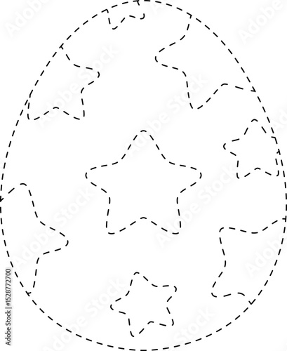 Easter Egg Line Tracing and Coloring