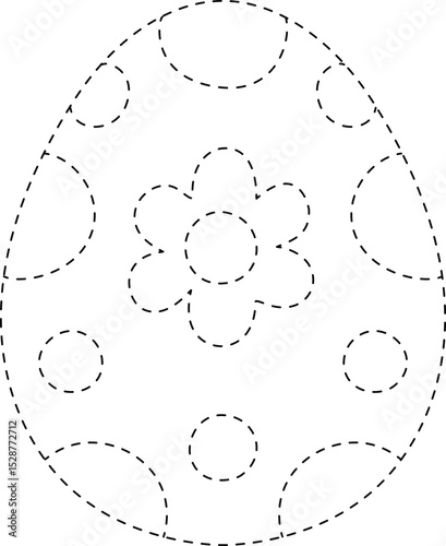Easter Egg Line Tracing and Coloring