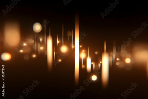 Abstract light beams in warm tones, creating a serene and dynamic background for various design projects.