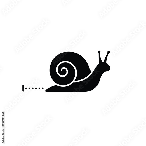 Slow snail crawling motion icon design