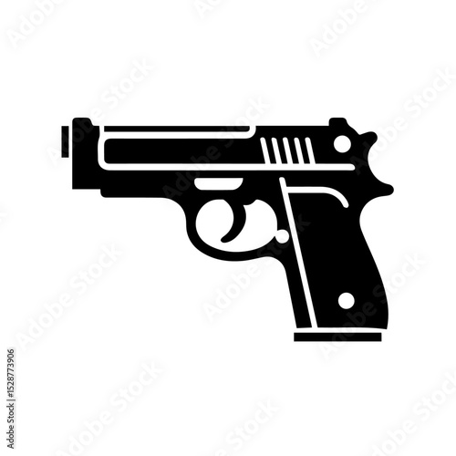 handgun pistol hand pistol gun svg vector cut file for cricut and silhouette design space	