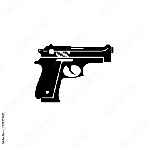 handgun pistol hand pistol gun svg vector cut file for cricut and silhouette design space	