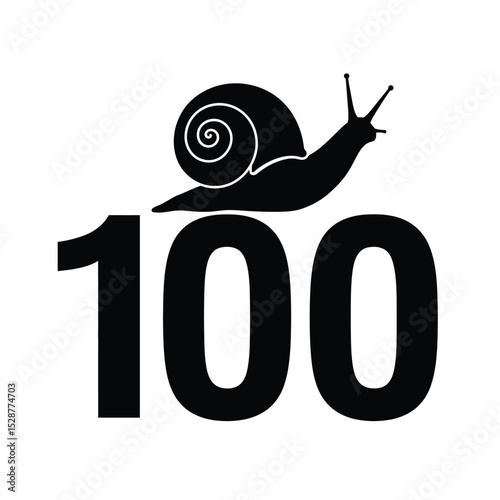 Snail crossing one hundred milestone achievement
