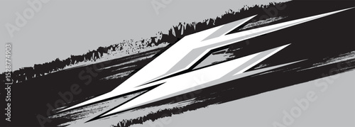truck 4 wheel drive and car graphic vector. abstract lines with gray background design for vehicle vinyl wrap