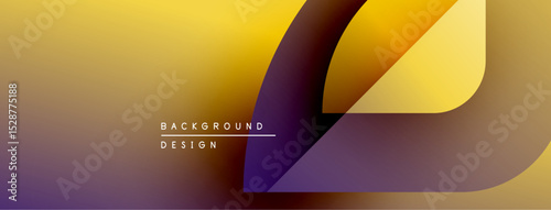 Abstract gradient background. Purple, yellow hues blend smoothly. Minimalist design features text elements, simple shapes. Modern aesthetic.