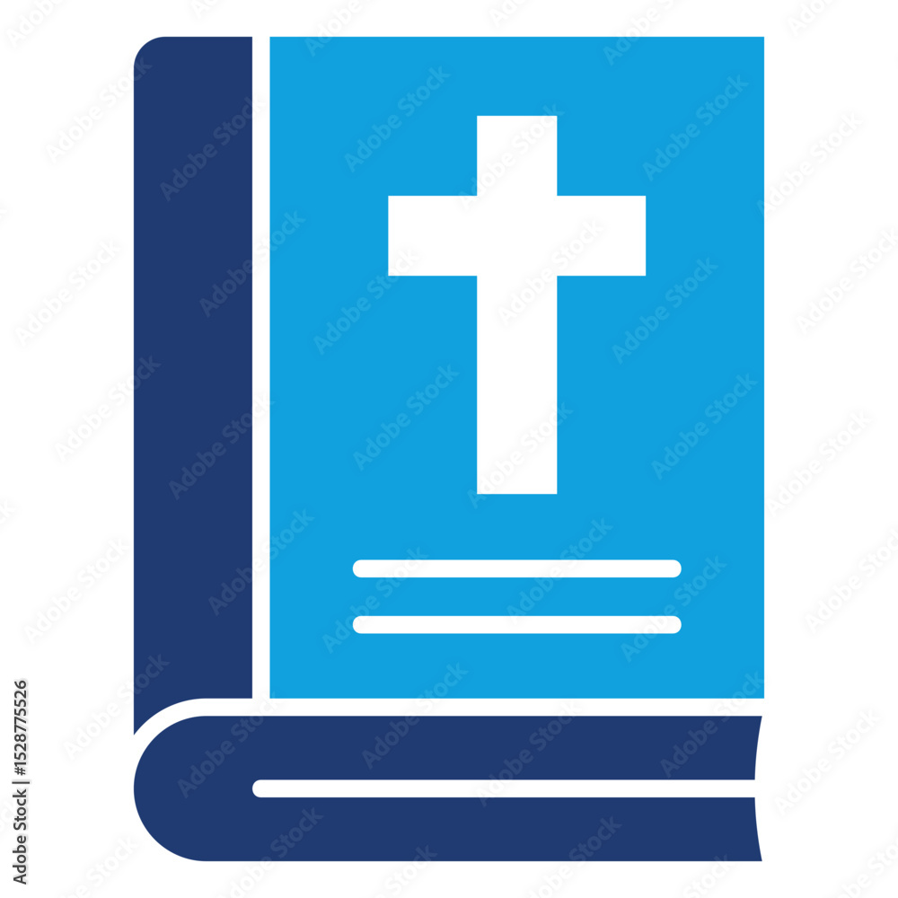 Fototapeta premium Bible Flat Blue Icon