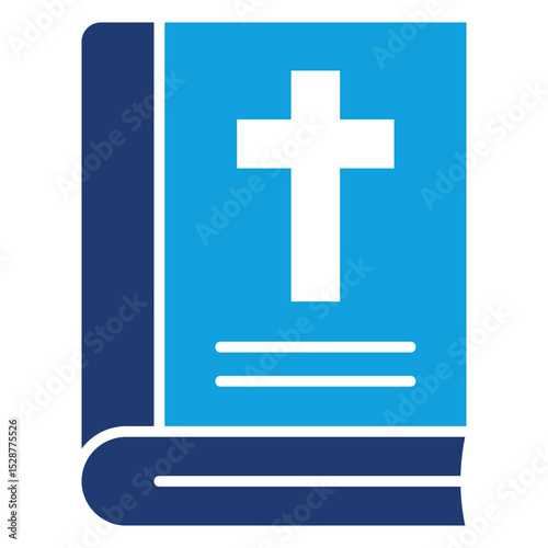Bible Flat Blue Icon