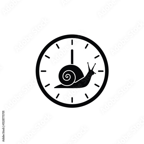 Snail pace time clock slow motion delay