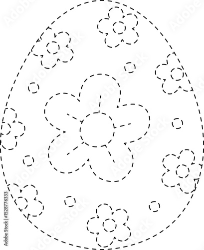 Easter Egg Line Tracing and Coloring