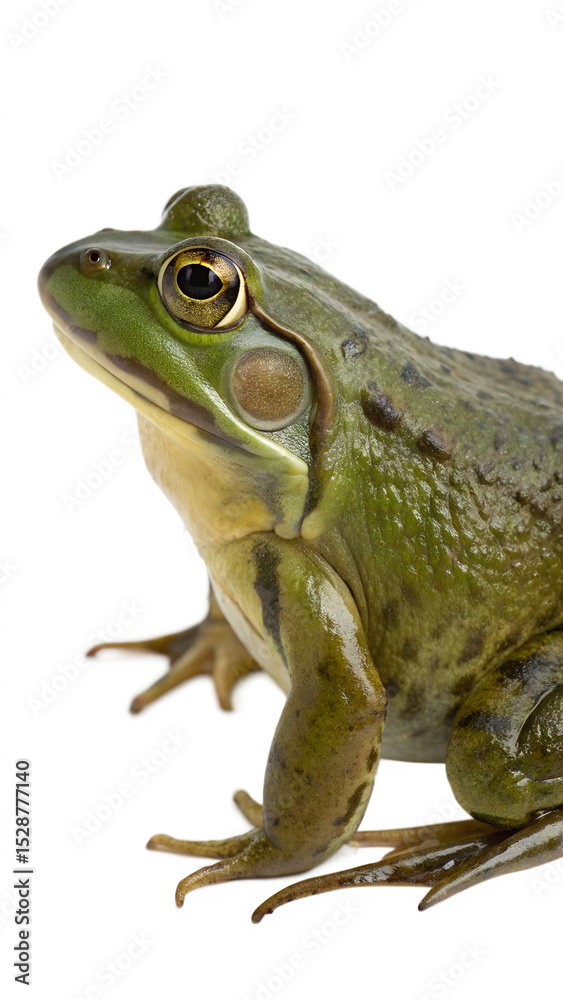 Obraz premium American Bullfrog Isolated on Transparent Background