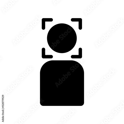 Icon a identification, isolated against a clean background.