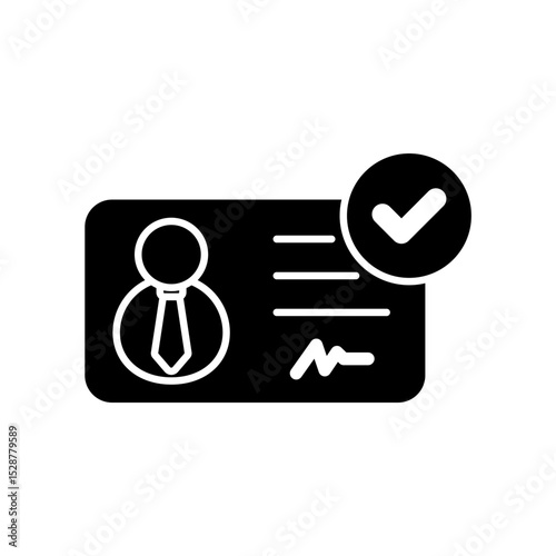 Icon a id check, isolated against a clean background.
