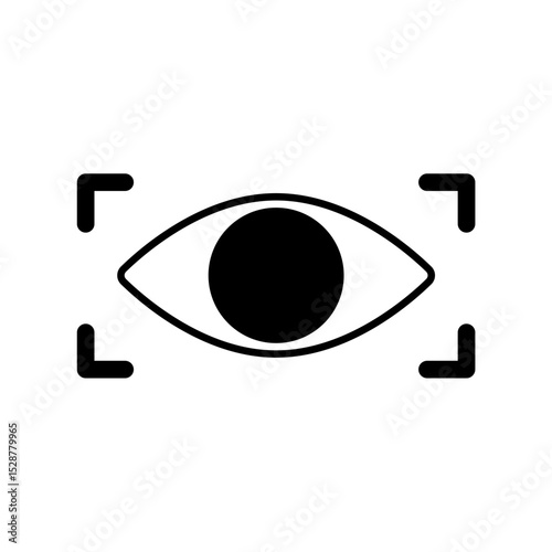 Icon a eye scan, isolated against a clean background.