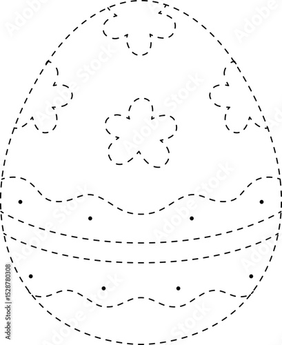 Easter Egg Line Tracing and Coloring