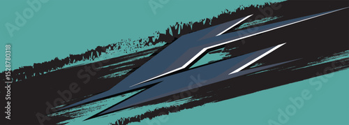 truck 4 wheel drive and car graphic vector. abstract lines with gray background design for vehicle vinyl wrap