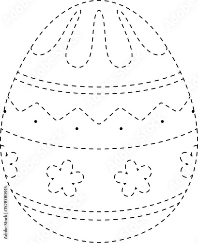 Easter Egg Line Tracing and Coloring