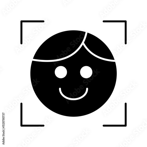 Icon a face scan, isolated against a clean background.
