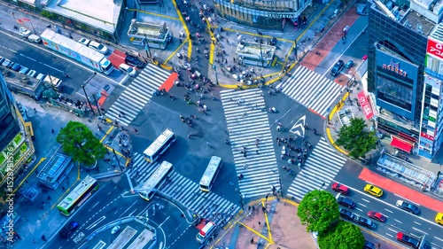 渋谷スクランブル交差点・ドローン撮影イメージ　