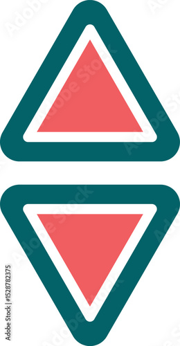 Up and Down Arrows Icon Vector Design