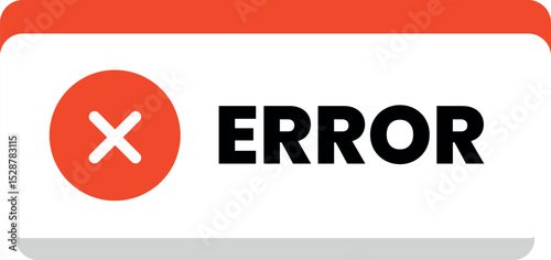 Error Message Icon – Flat Vector Design