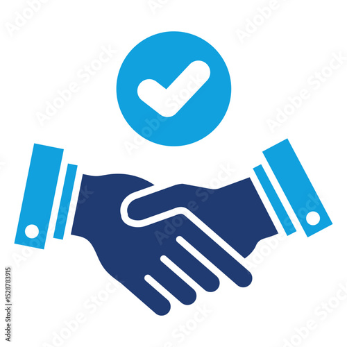 Agreement Flat Blue Icon