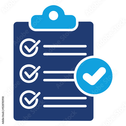 Checklist Flat Blue Icon