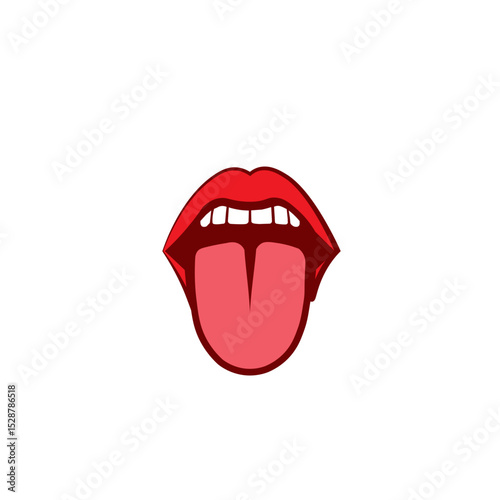 vector illustration of red lips