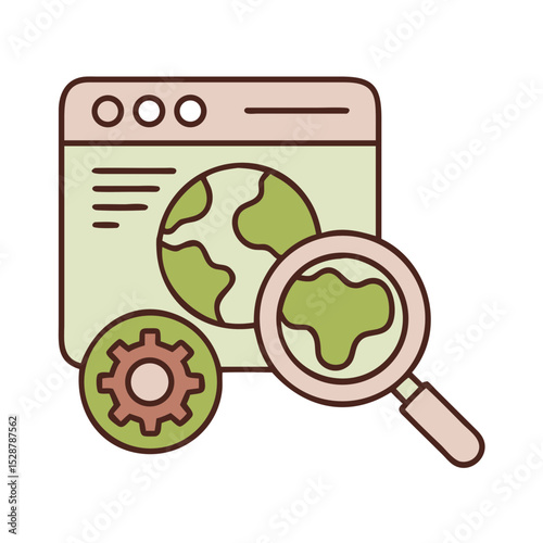 SEO and Web Search Engine Icon