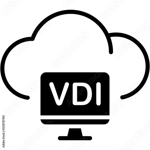virtual desktop infrastructure glyph icon
