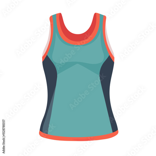 Workout Tank illustration vector 2D flat, isolated on a white background.
