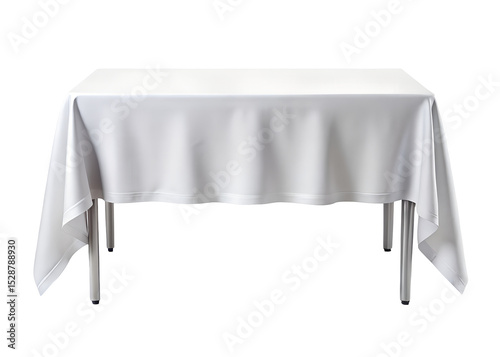 white tablecloth draped over table clipart png image on transparent background