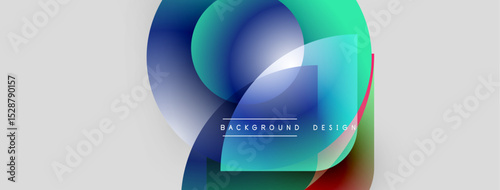 Abstract fluid shapes, vibrant colors blend. Modern design element, smooth gradients create dynamic composition. Background features text overlay.
