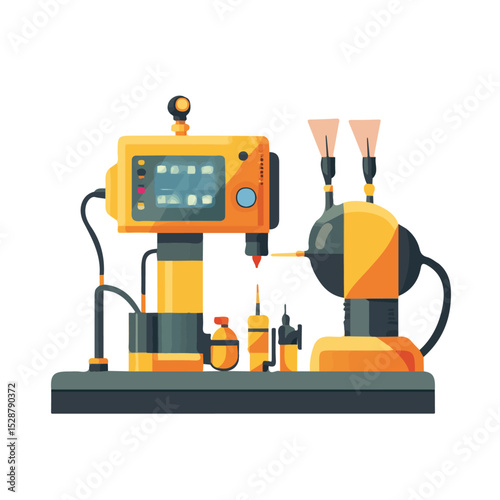 2D flat Welding Equipment illustration vector, isolated on a white background.