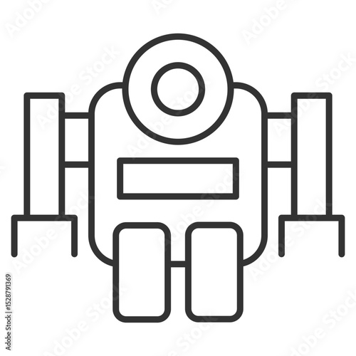 Robotics Outline Icon Element For Design