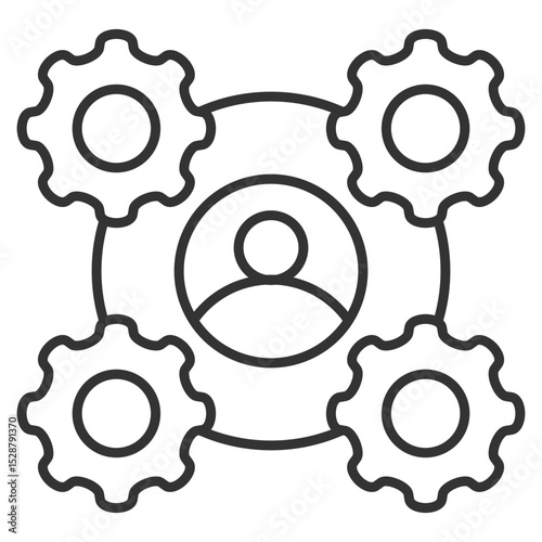 Affiliation Outline Icon Element For Design