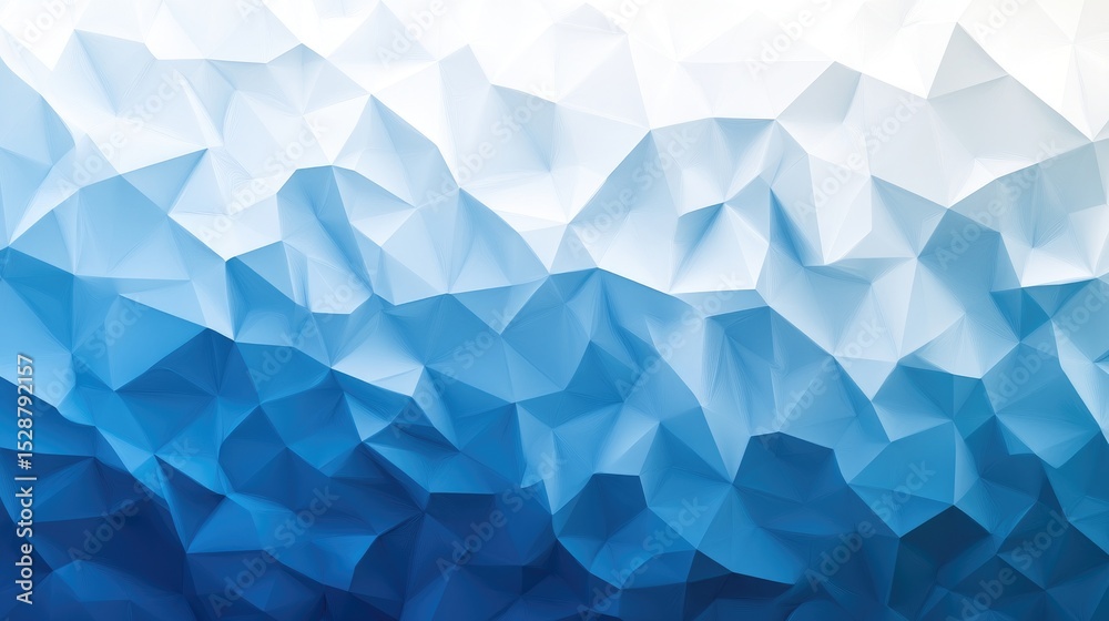 Fototapeta premium Abstract Blue Geometric Triangle Background, wallpaper