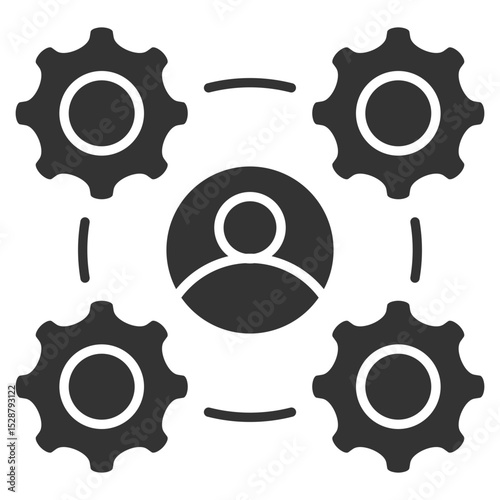 Affiliation Glyph Icon Element For Design