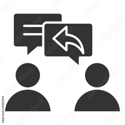 Response Glyph Icon Element For Design